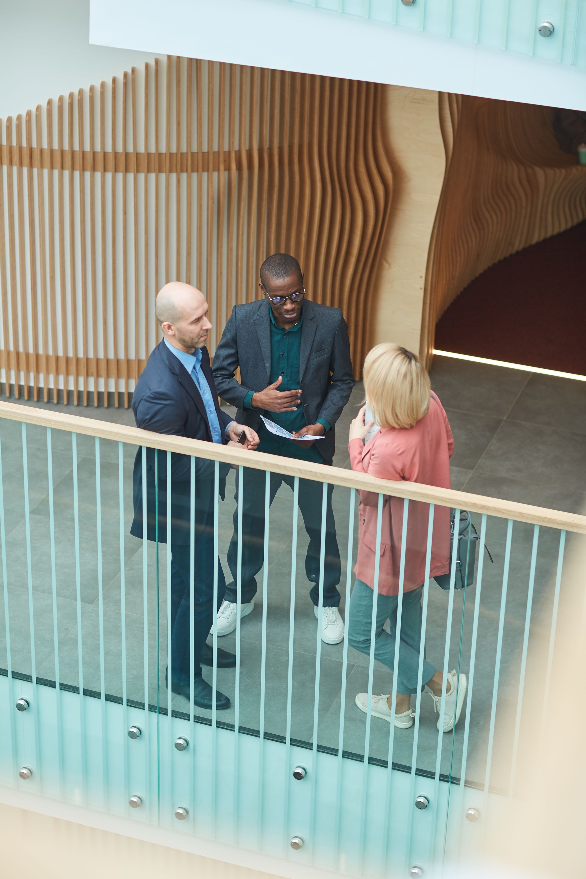 Business people talking to each other